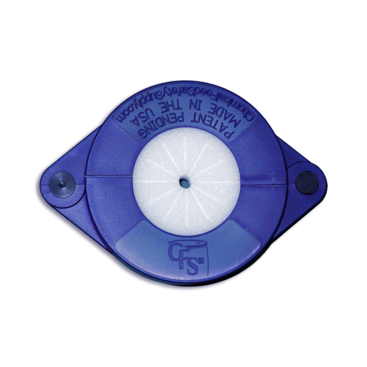 Drum Feed Safety Clamp, Flexible Size White Chemical Filter, Blue (CFS-1117)