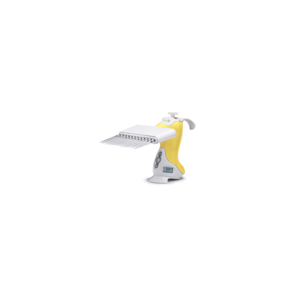 0.5-20µL Pipette, Ovation, (E12) Electronic Multichannel, Yellow