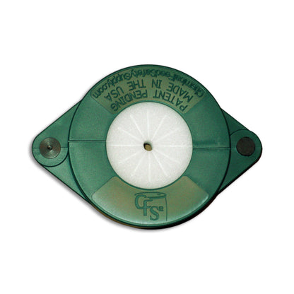 Drum Feed Safety Clamp, Flexible Size White Chemical Filter, Green (CFS-1117)