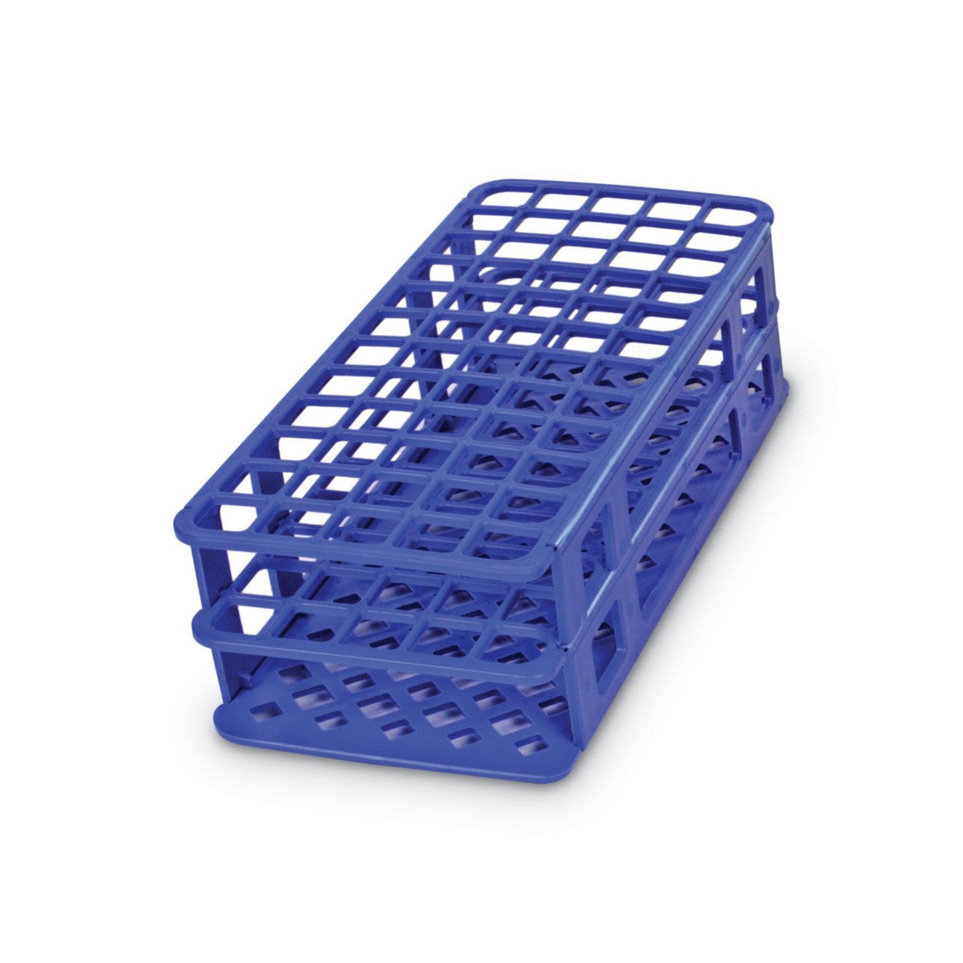 16mm Fold and Snap test tube racks, blue