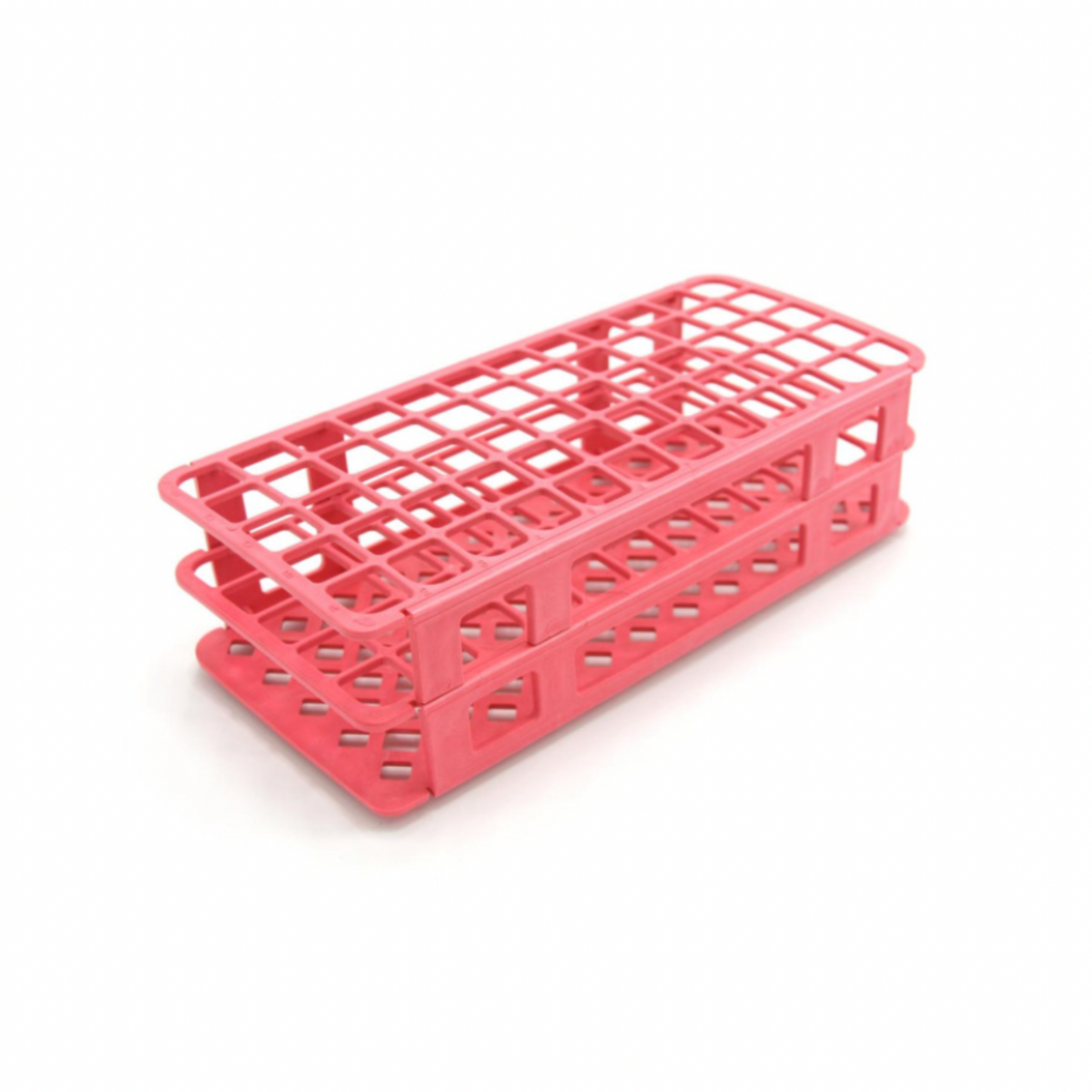 16mm Fold and Snap test tube rack, red