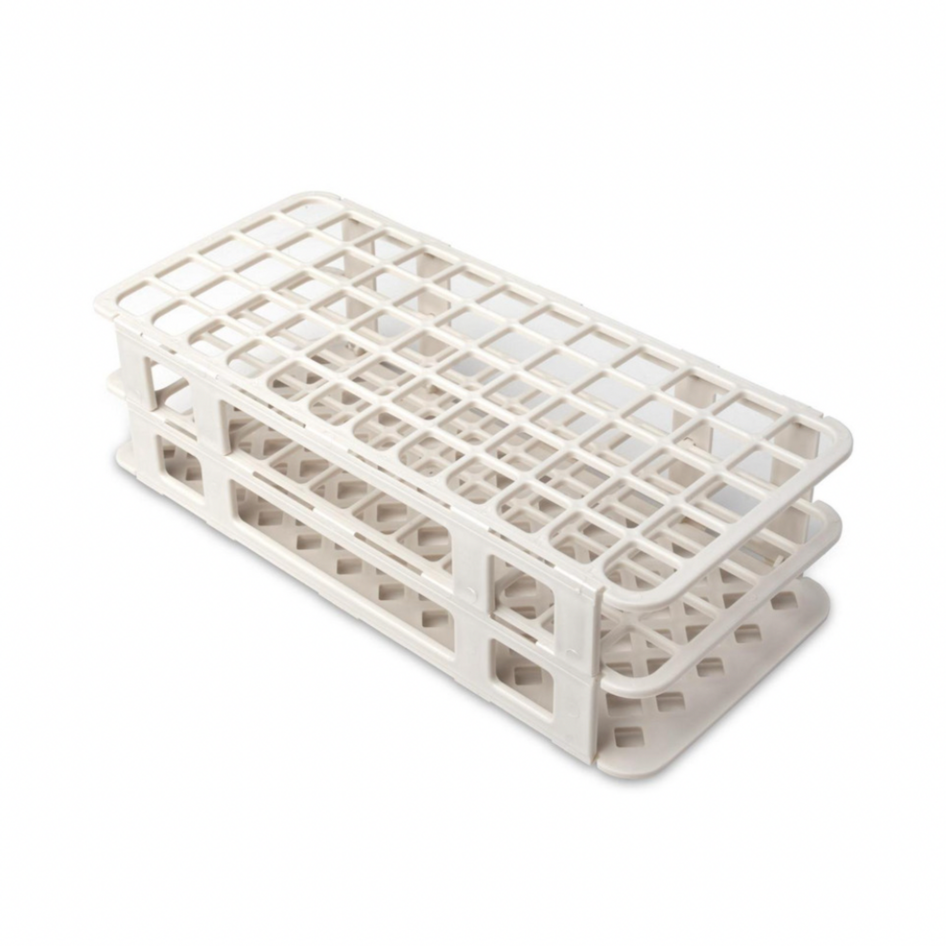 16mm Fold and Snap test tube rack, white