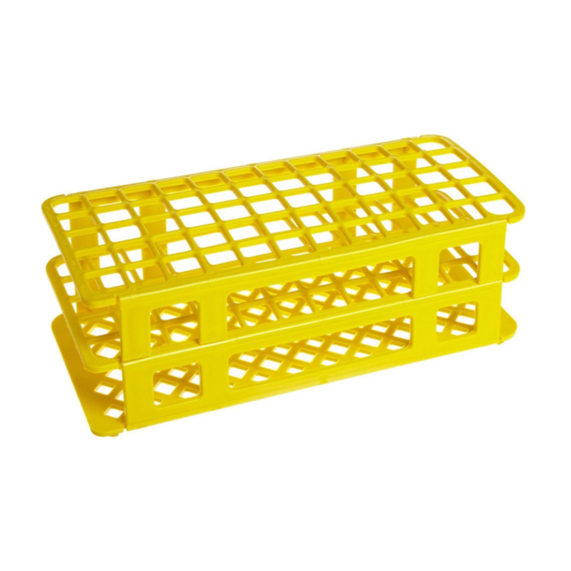 16mm Fold and Snap test tube rack, yellow