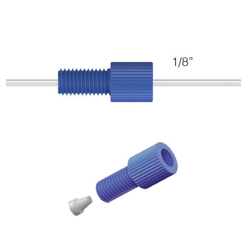 1/4-28 Threaded Tubing Adapter For 1/8 in OD Tubing, pack/10 (WF-AQ-1-8)