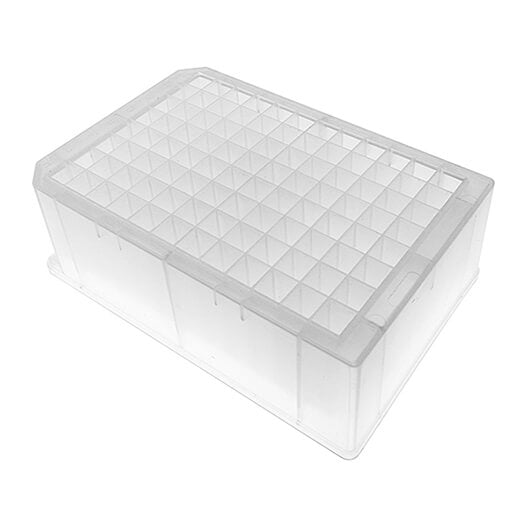 2.0 ml 96-well Deep Well Plate, V-Bottom with Square Wells, Clear, pack of 5 plates (DWP-20-SQV-5)