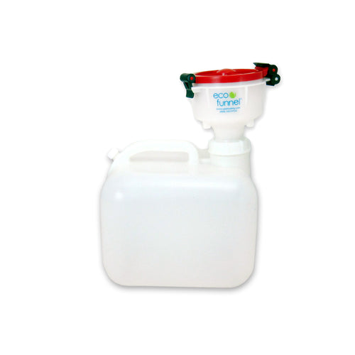 4" ECO Funnel System, 2.5 gallon Low Profile Square Carboy, HDPE 63mm, Red or Yellow Lid (EF-4-63B-SYS)