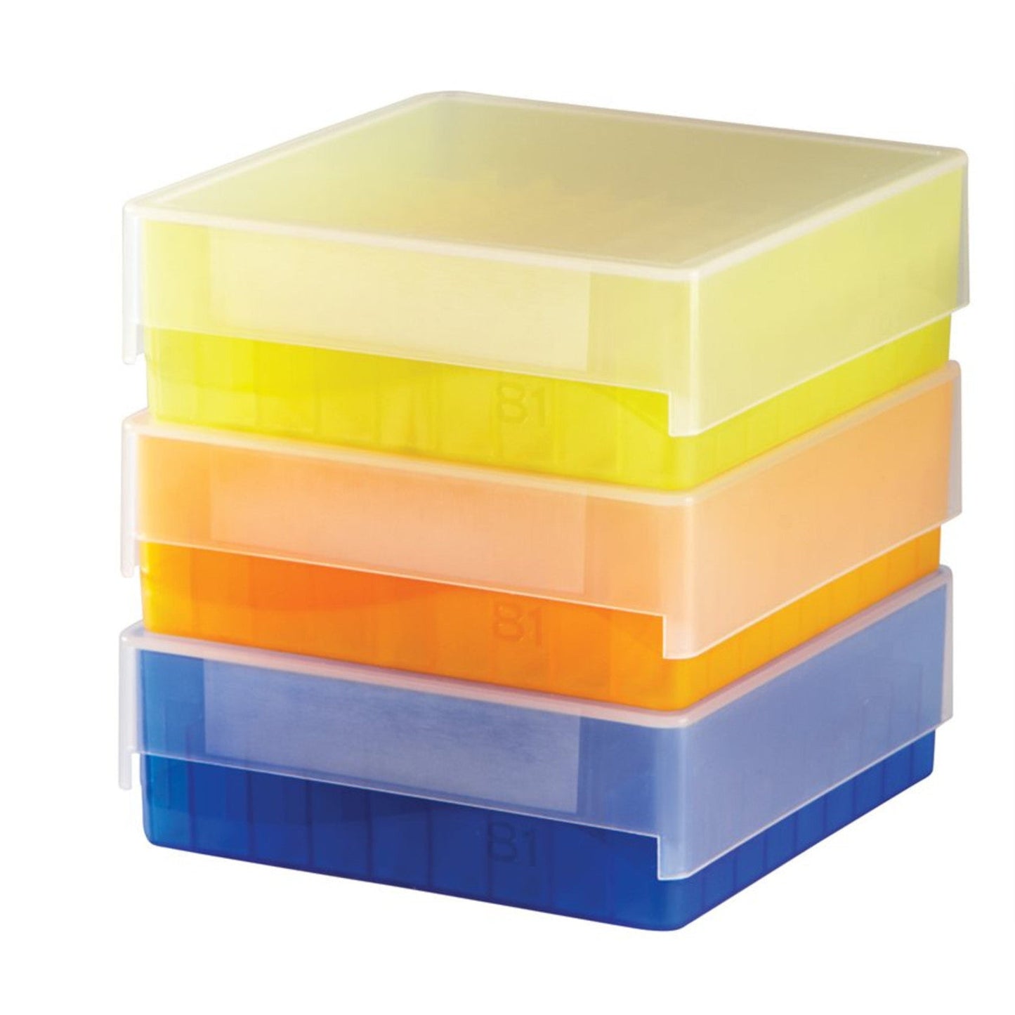 81-well Microtube Storage Box, assorted colors