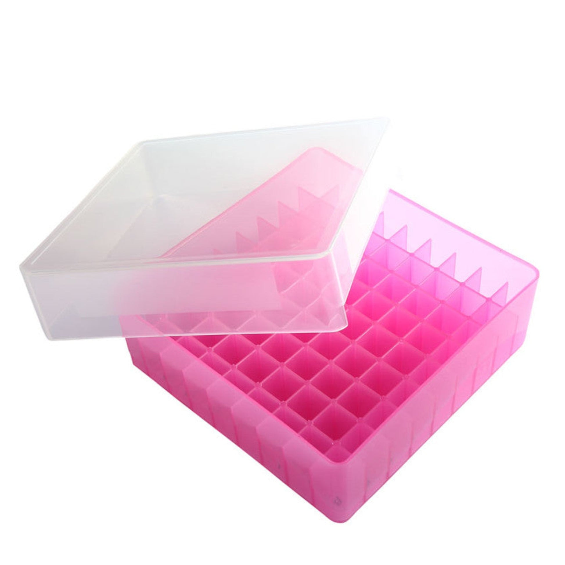 81-well Microtube Storage Box, pink