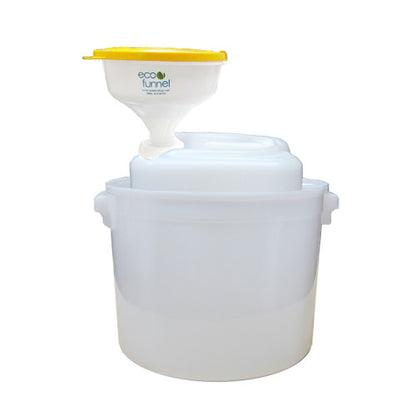 8" ECO Funnel System, EF2 (Flat Lid Model) 70mm SW, 20 Liter Samson Stacker Rectangular Carboy, Secondary Container (EF2-8-SWC-SYS)