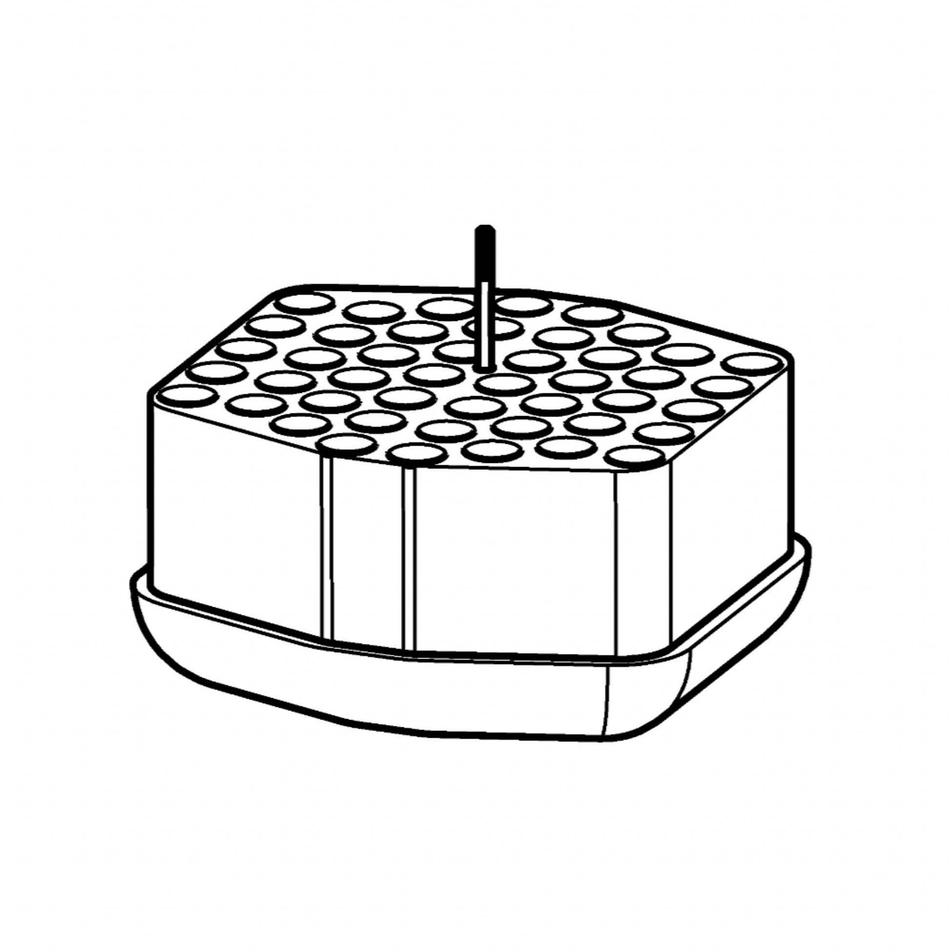 Adapter for 46 tubes 12 × 75 mm, 5 mL FACS