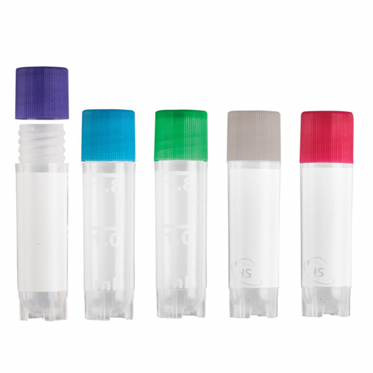 Cryogenic vials, assorted colors