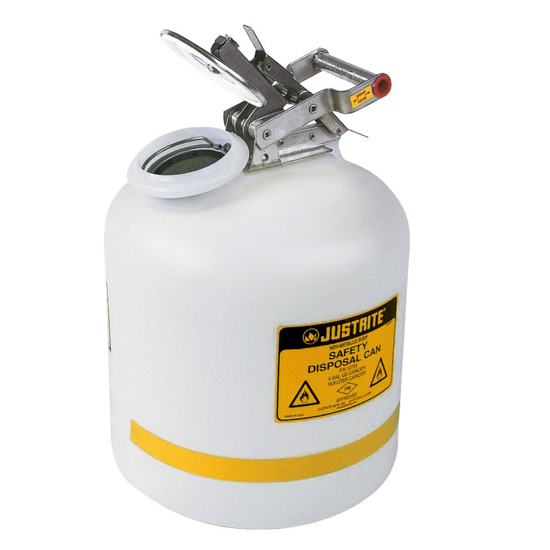 5 gallon Safety Disposal Can, Natural Polyethylene, Justrite® (EC-1275450)