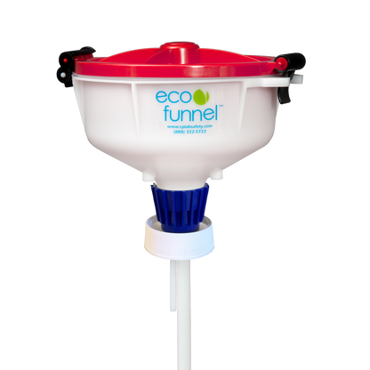 8" ECO Funnel with 70mm Nalgene® cap adapter, Red Lid