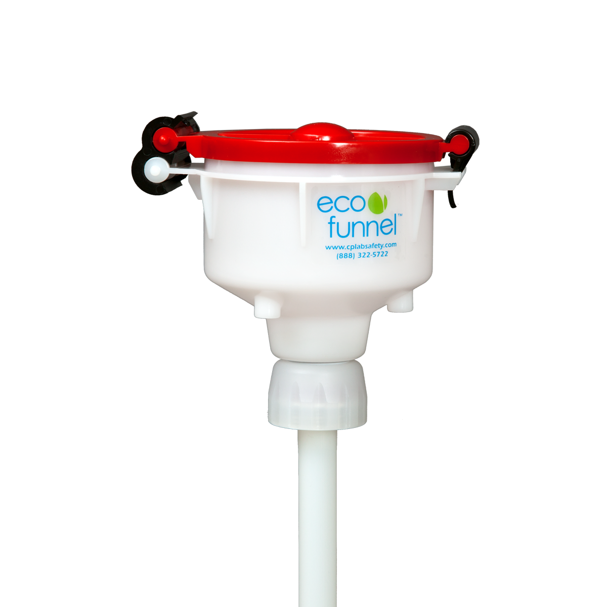 4" ECO Funnel with 38-400 cap adapter, Red Lid