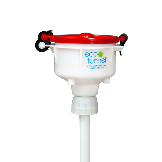 4" ECO Funnel with 38-400 cap adapter, Red Lid