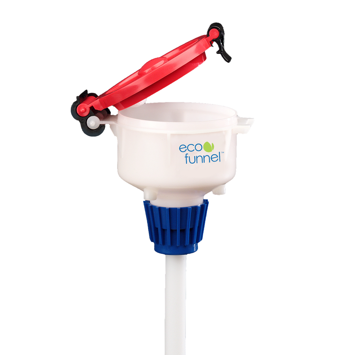 4" ECO Funnel with 38-430mm cap adapter, Red Lid