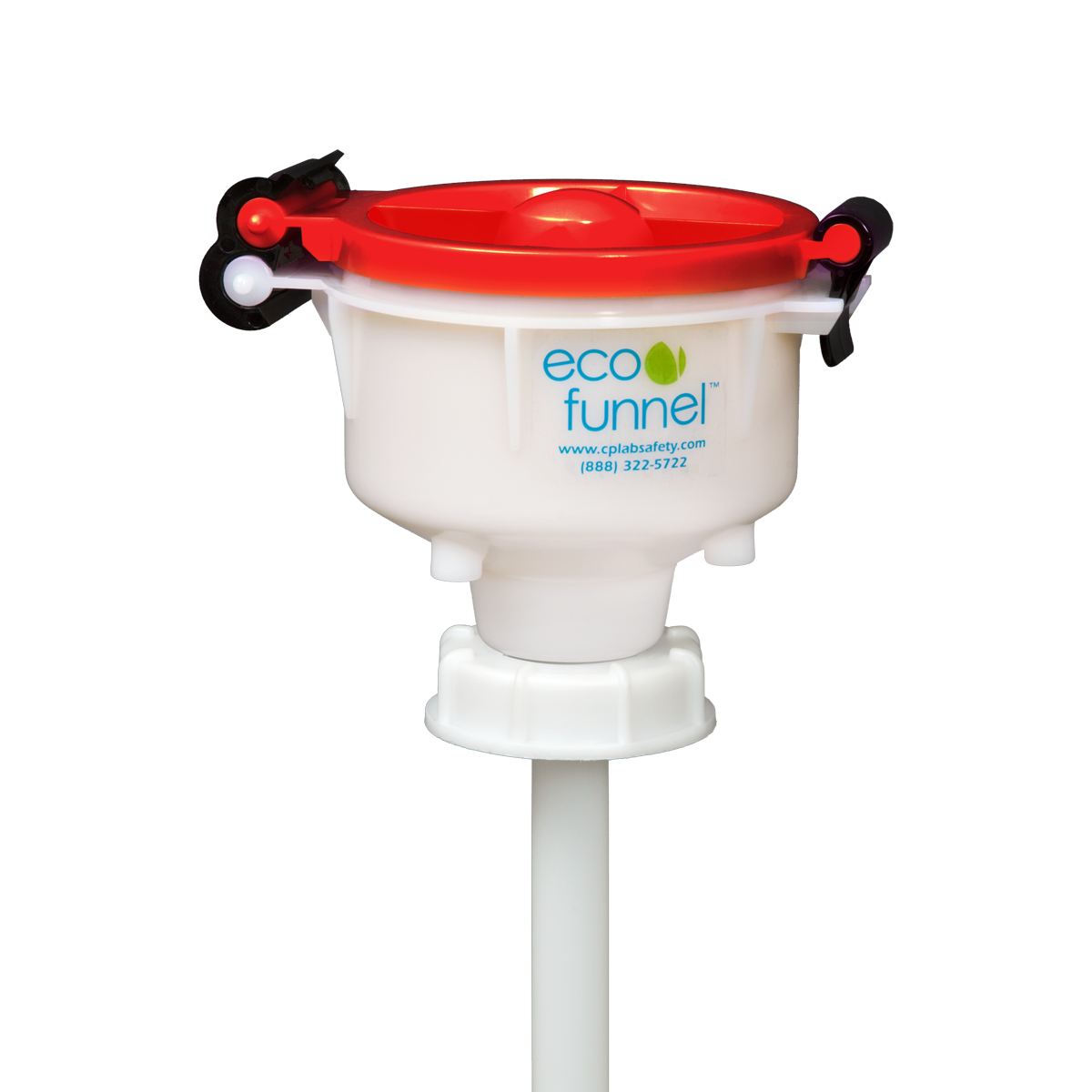 4" ECO Funnel with 63mm cap adapter, Red Lid