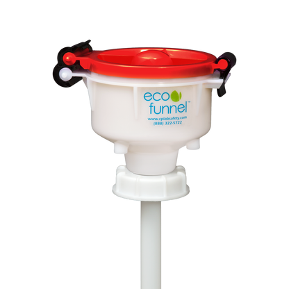 4" ECO Funnel with 63mm cap adapter, Red Lid