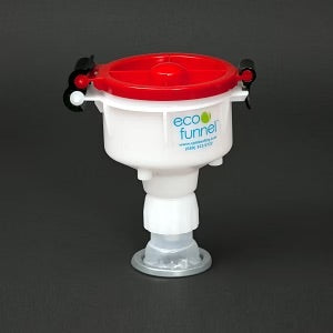 4" ECO Funnel with Rieke Flex Spout cap adapter, Red Lid (EF-4-FLEX40)