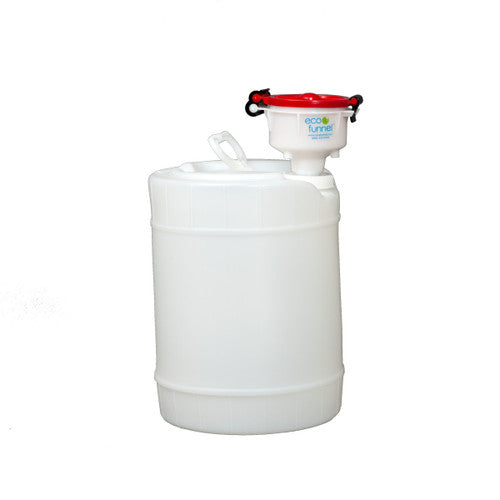 4" ECO Funnel System, 5 Gallon Drum, Blue or Natural, FS70, Red Lid (EF-4-FS70-SYS)