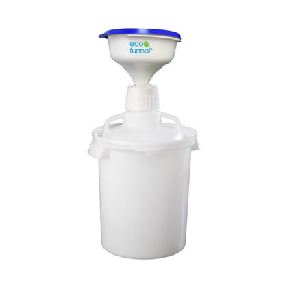 8" ECO Funnel System, 10 Liter LDPE Carboy, Nalgene® LDPE, 83B, Secondary Container, Various Lid Colors (EF-8-83C-SYS)