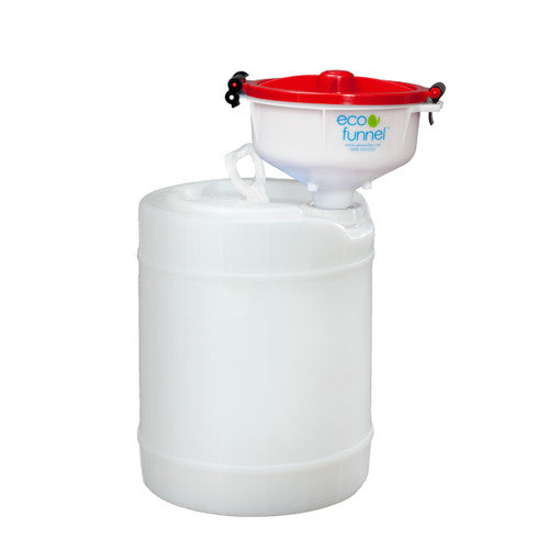 8" ECO Funnel System, 5 Gallon Drum, Natural, FS70, Various Lid Colors (EF-8-FS70-SYS)