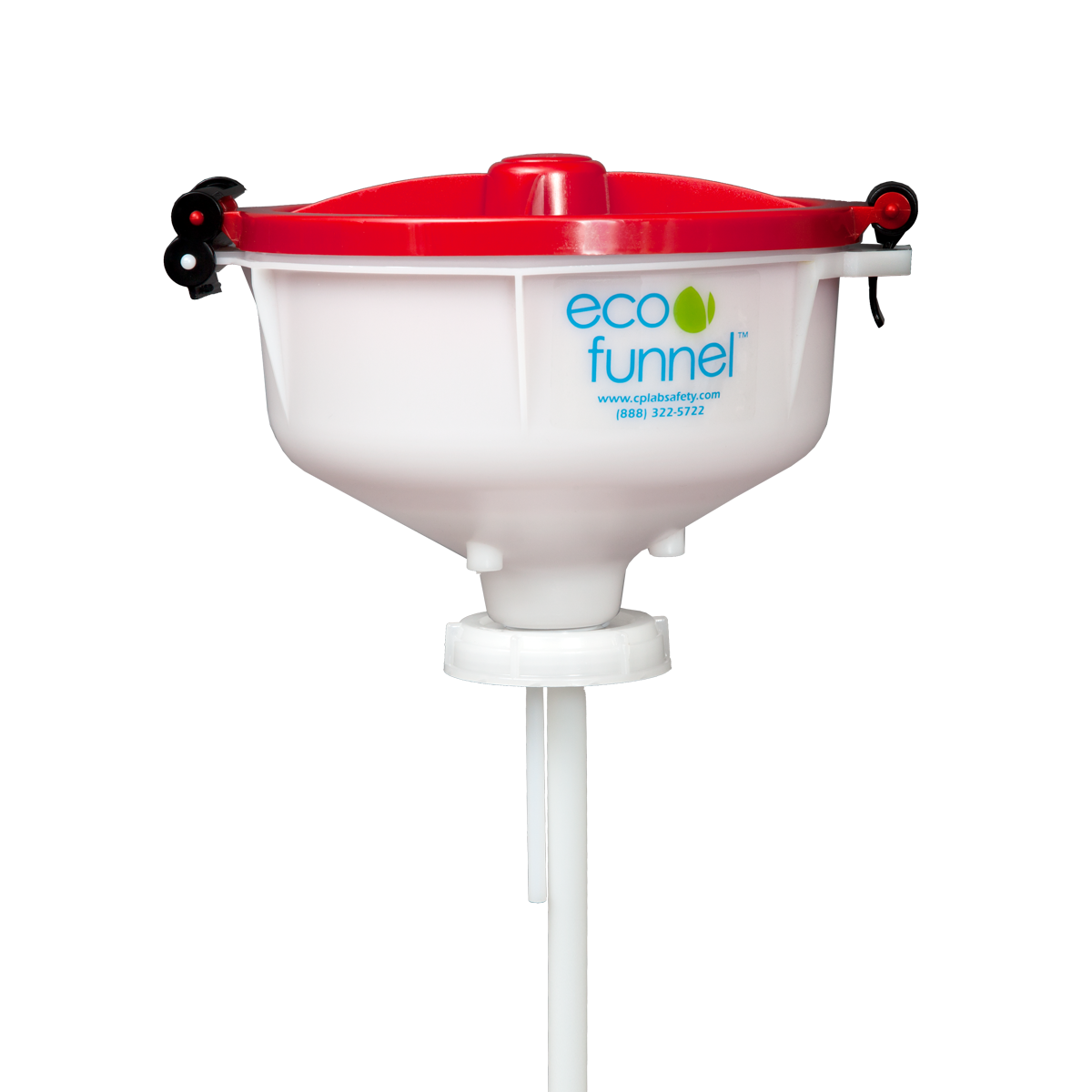 8" ECO Funnel with 70mm (FS70) cap adapter, Red Lid