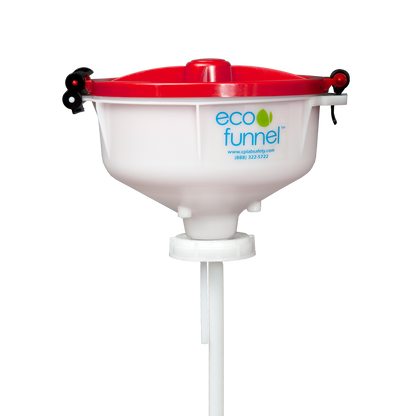 8" ECO Funnel with 70mm (FS70) cap adapter, Red Lid