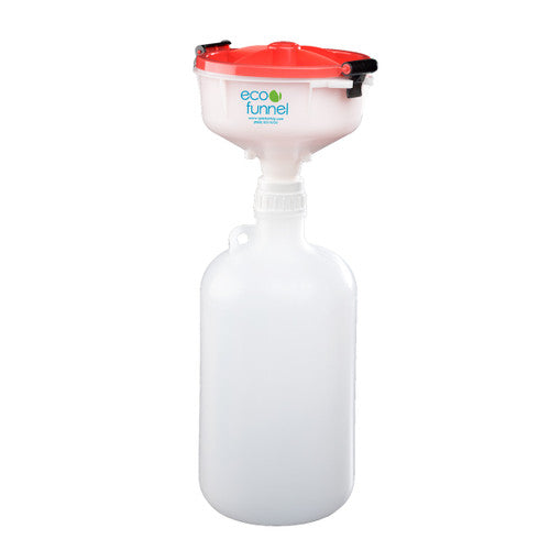 8" ECO Funnel (EF2) with 53B Nalgene® cap adapter, Various Lid Colors (EF2-3008)