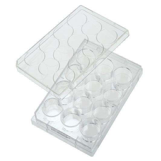 12 Well Tissue Culture Plate with Lid, Individual, Sterile, Case of 100 (229112)