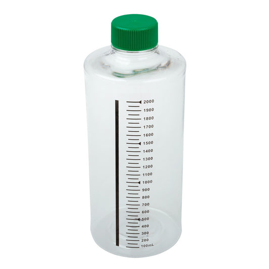 2000mL Roller Bottle, Printed Graduations, Non-Vented Cap