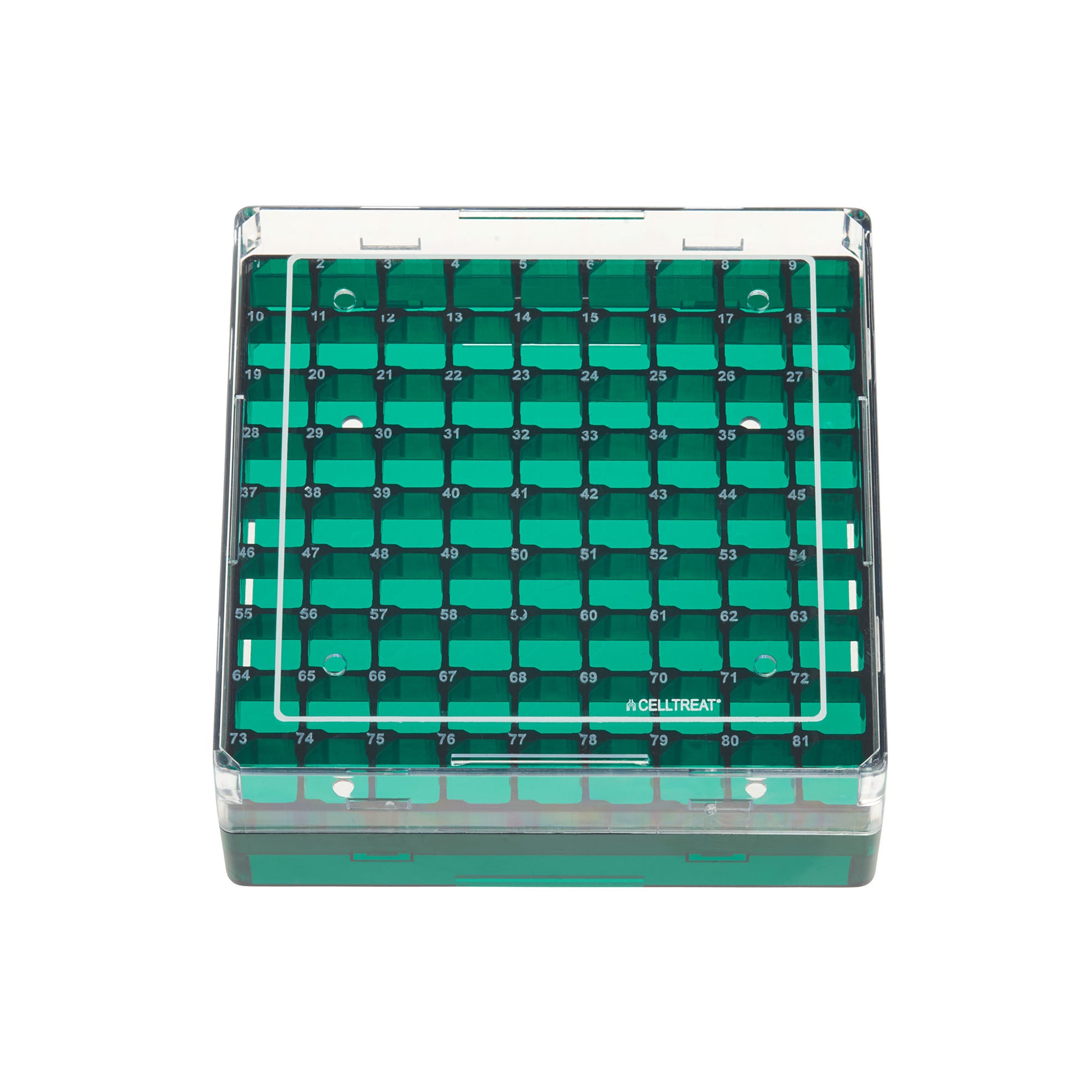 Storage Box, CF Cryogenic Vial, 81 Place, Polycarbonate, Non-sterile, Case of 5 (229943)