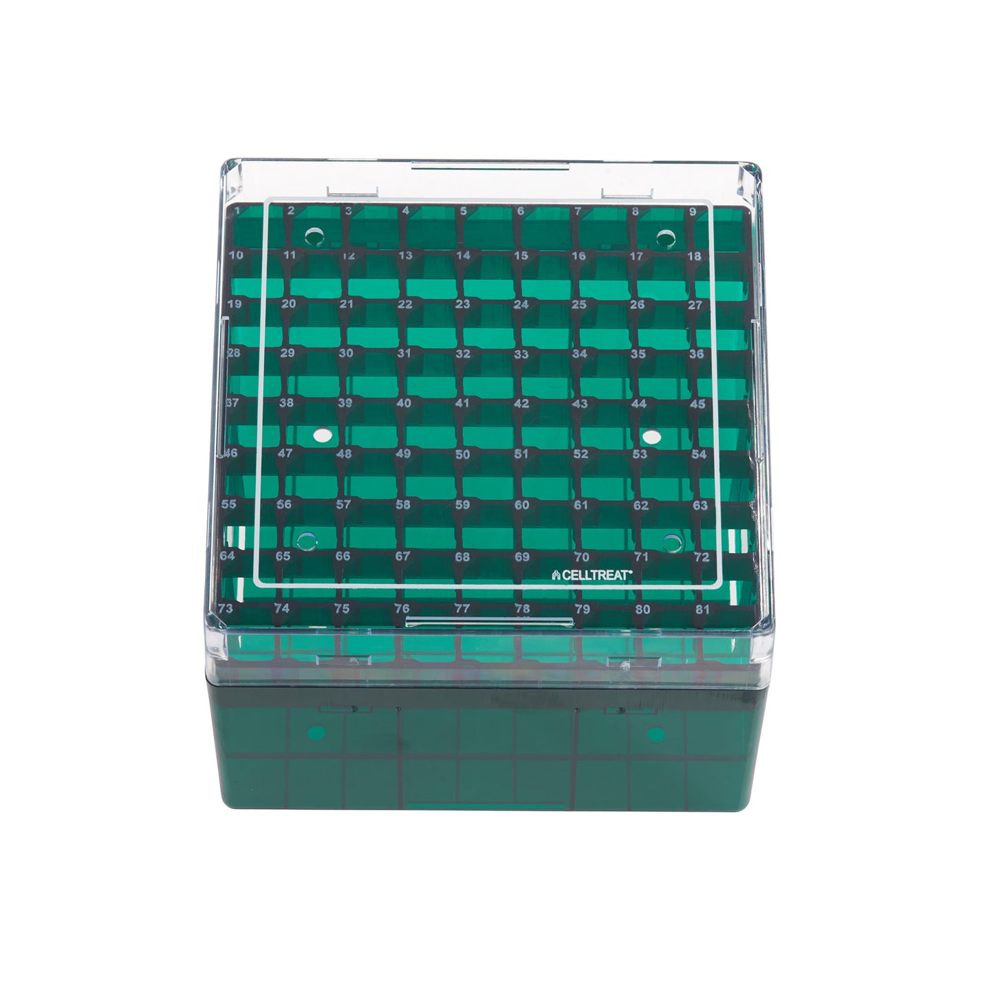 Deep Storage Box, CF Cryogenic Vial, 81 Place, Polycarbonate, Non-sterile, Case of 5 (229944)