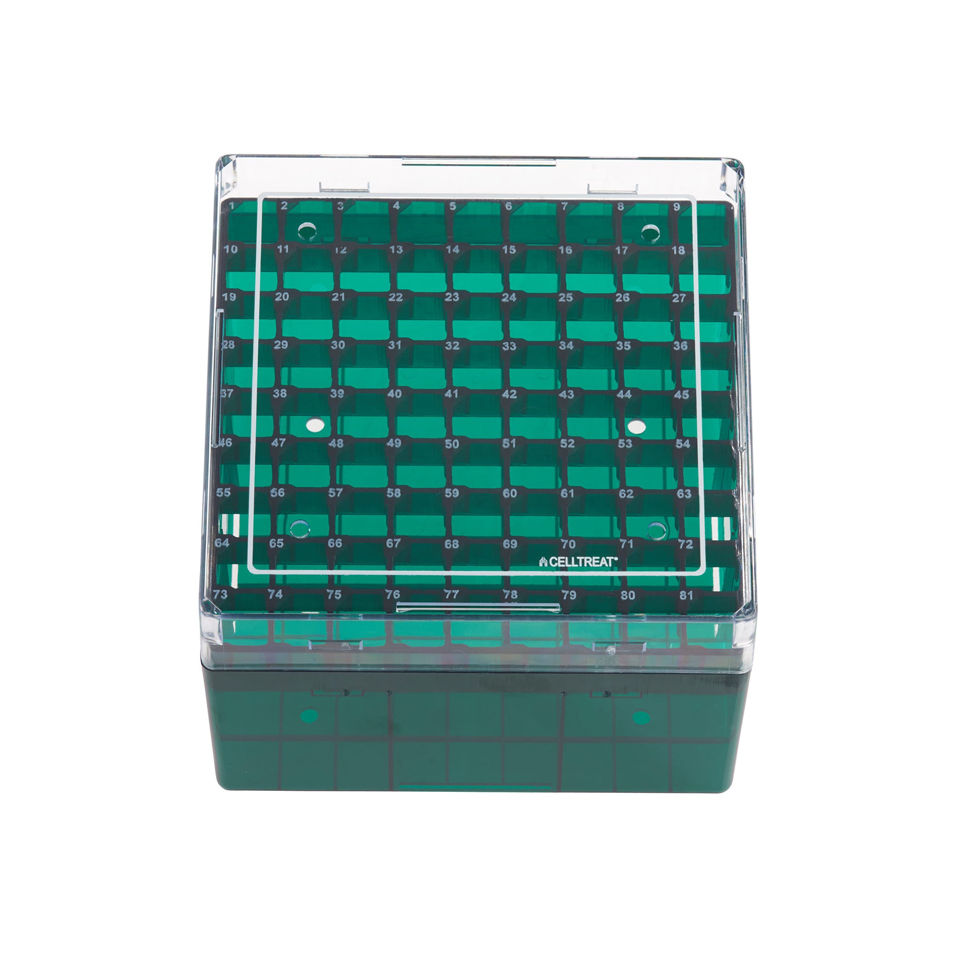 Deep Storage Box, CF Cryogenic Vial, 81 Place, Polycarbonate, Non-sterile, Case of 5 (229944)