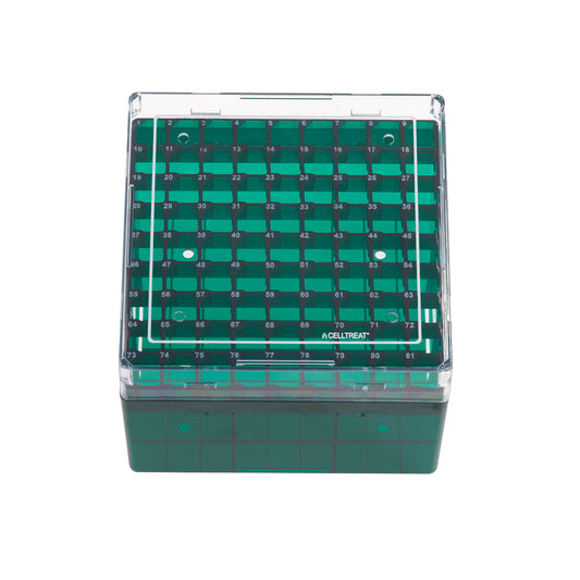 Deep Storage Box, CF Cryogenic Vial, 81 Place, Polycarbonate, Non-sterile, Case of 5 (229944)