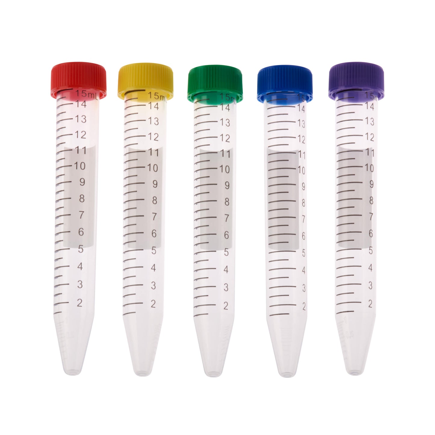 15mL Centrifuge Tube, Assorted Color Cap - Bag, Sterile, Case of 500 (230411A)