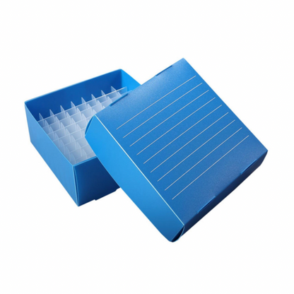 Polypropylene film cryogenic freezer box, blue