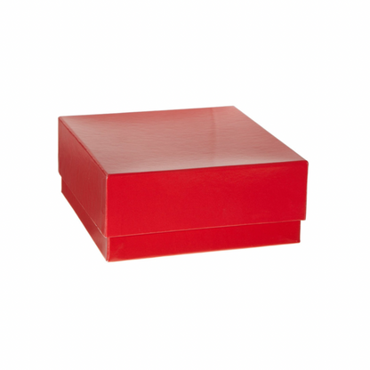 Red Cardboard Cryogenic Tube Storage Box & Lid