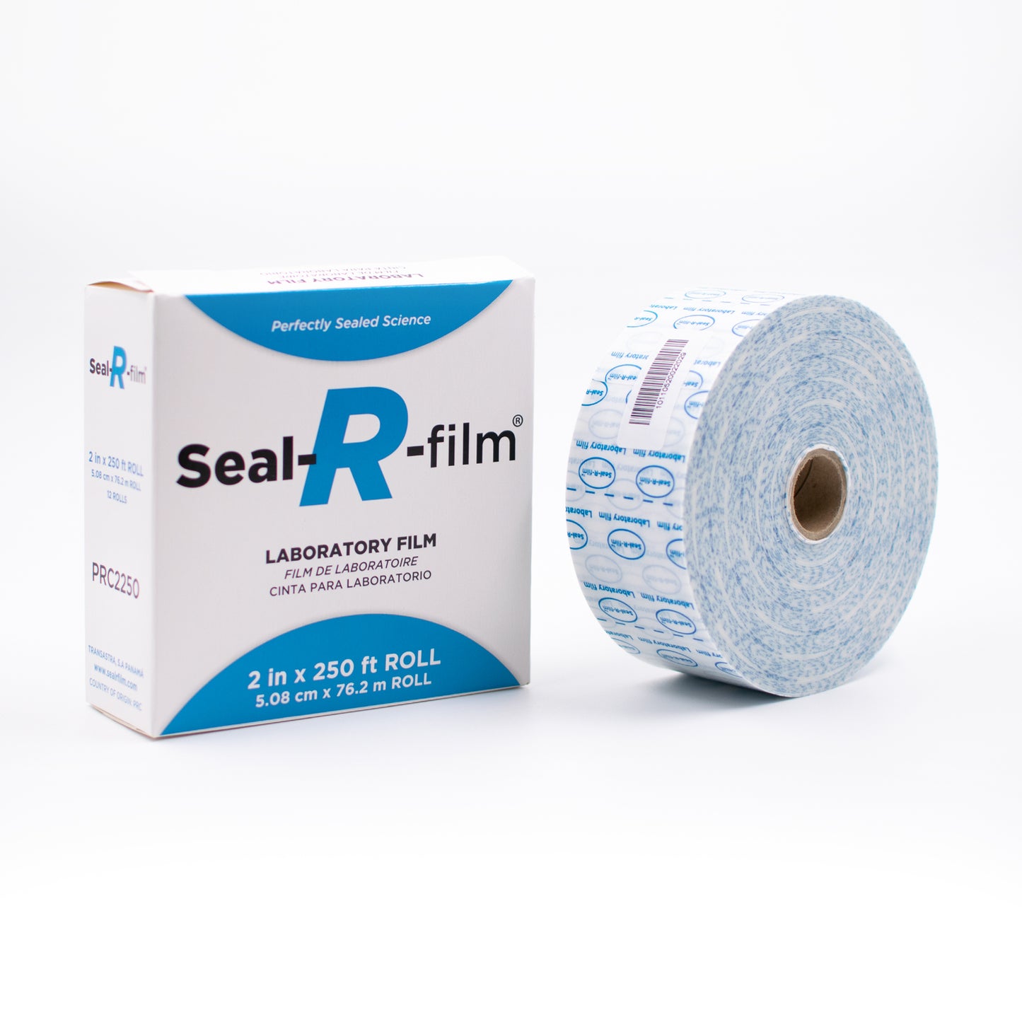 Seal-R-Film, 2 in x 250 ft, roll next to its box