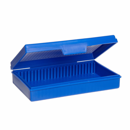 Standard Microscope Slide Boxes, blue, 25 spaces