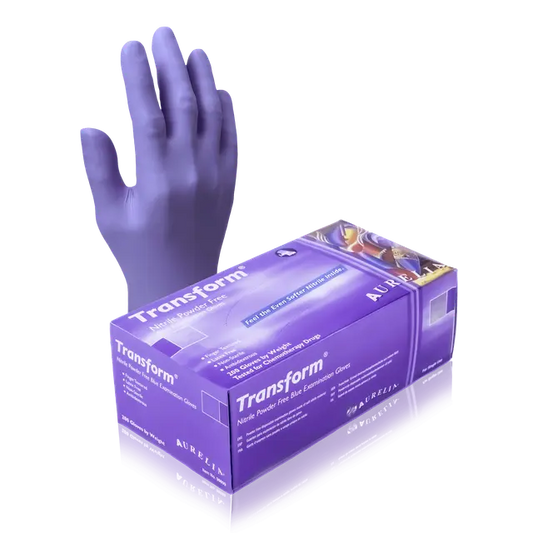 Transform Nitrile Powder-Free Gloves, purple