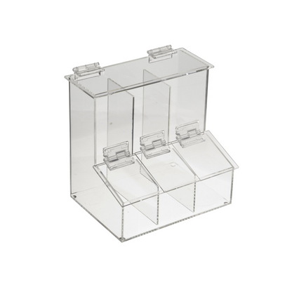 Workstation Dispensing Bins, three compartments