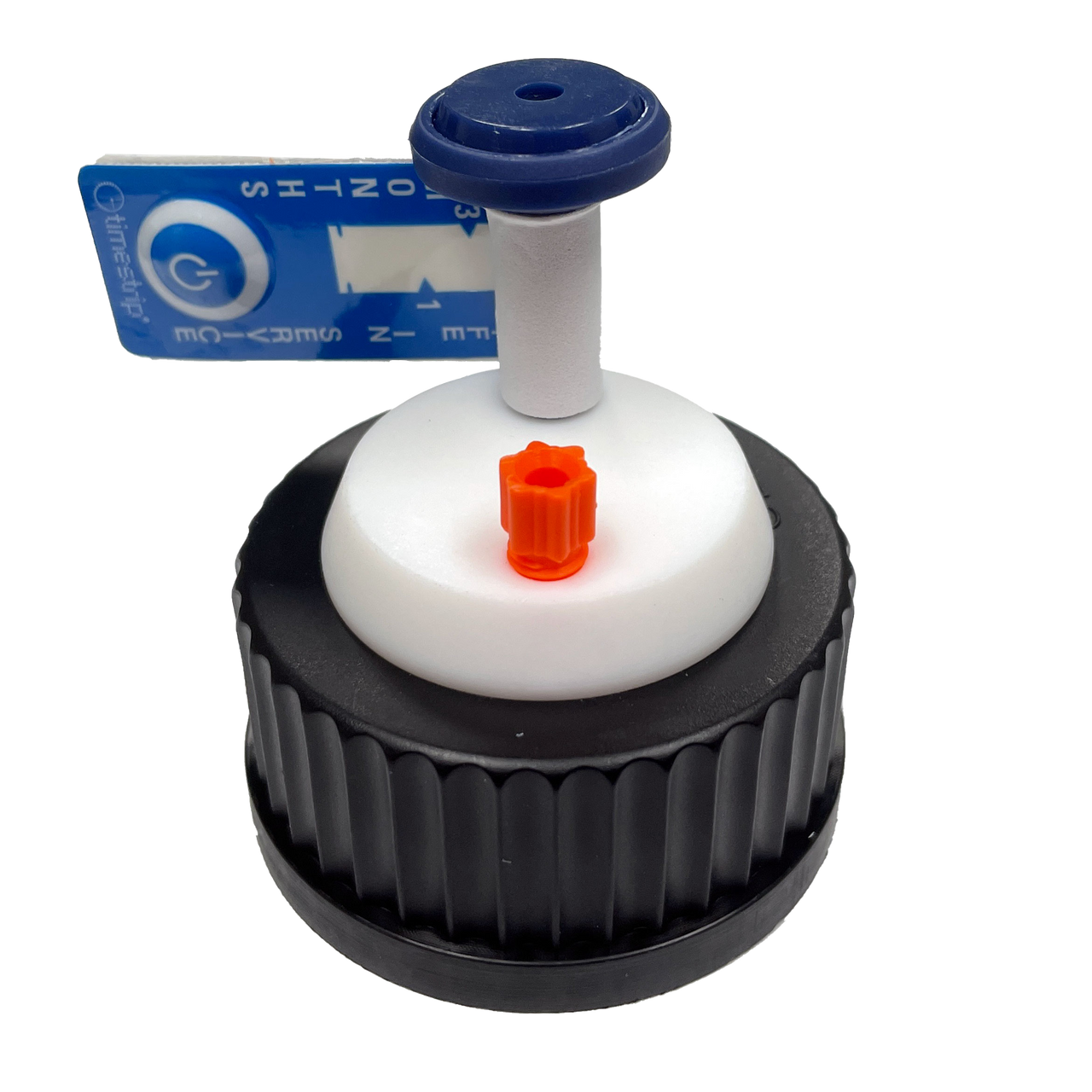 2-Port Solvent Delivery Port Cap (Deluxe Boxed Kit) for GL45 Media Bottle with Air inlet valve and 1/8" adapter (ALW-GL45-2KIT)