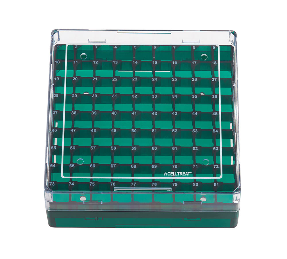 Storage Box, CF Cryogenic Vial, 100 Place, Polycarbonate, Non-sterile, Case of 5 (229945)