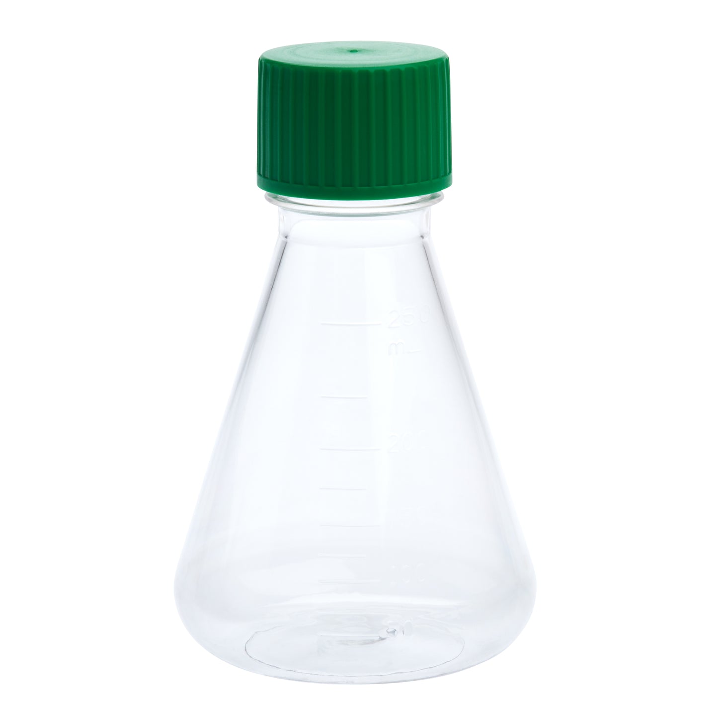 250mL Erlenmeyer Flask, Solid Cap, Plain Bottom, PETG