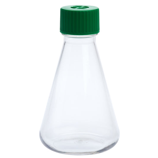 500mL Erlenmeyer Flask, Vent Cap, Plain Bottom, PETG