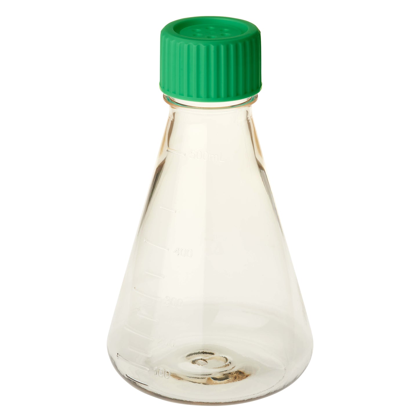 500mL Erlenmeyer Flask, Vent Cap, Plain Bottom, PC