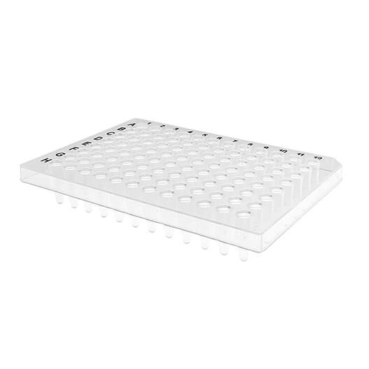 Clear half skirted PCR plate